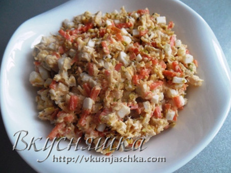 изображение Салат с курицей и корейской морковью рецепт с фото
