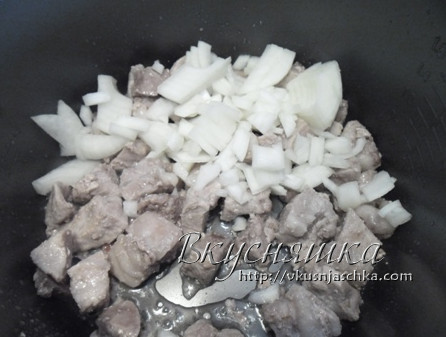 изображение Капуста тушеная с мясом в мультиварке рецепт с фото