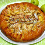 изображение Пирог с яблоками из дрожжевого теста в духовке рецепт с фото пошагово