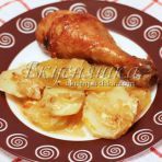 изображение Куриные голени с картофелем в духовке